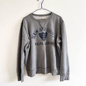 Denim & Supply Ralph Lauren Gray Crewneck Sweater Cherokee Trail